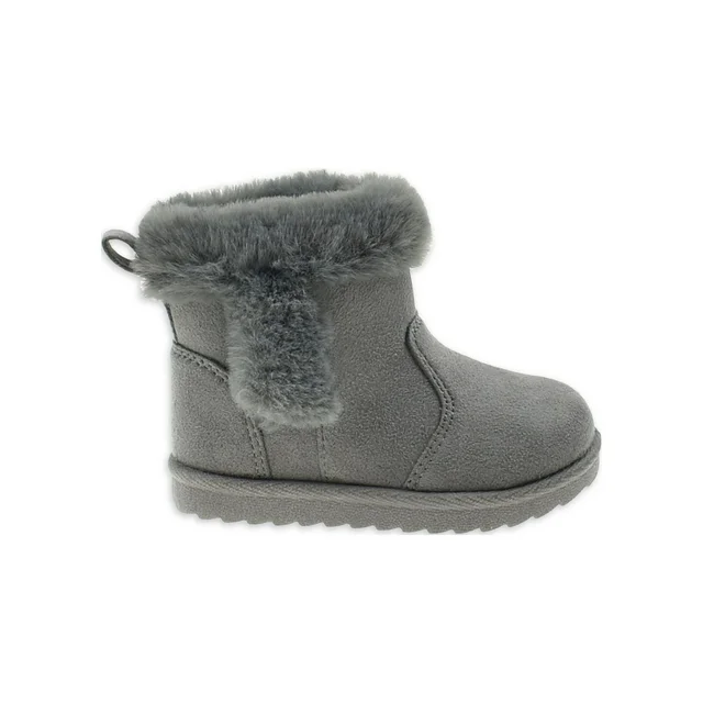 Baby Girl Faux Hook and Loop Closure Shearling Boot Sizes 2-6