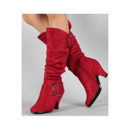 Women Autumn & Winter High Heel Buckle Strap Fashion Boots - WSC50826