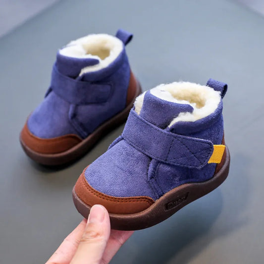 Toddler Baby Boots Winter Boys Warm Baby Snow Boots Plush Soft Bottom Infant Shoes - TBSH50646