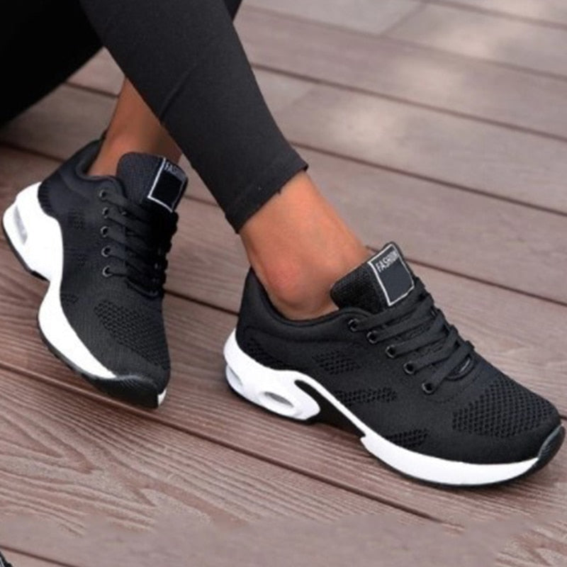 Women Sneakers Lace Up Sneakers Platform Shoes Soft Female Footwear - WSA50008