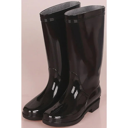 Women Lovely Solid Colored Anti Slip Water Resistant Rain Boots - WRBC16678