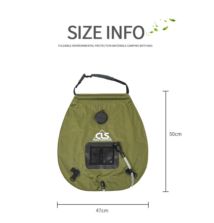 Outdoor Bathing Bag, Self-Driving Camping Solar Hot Water Bag, Portable Outdoor Bathing And Drying Water Bag 20l Water Storage Bag
