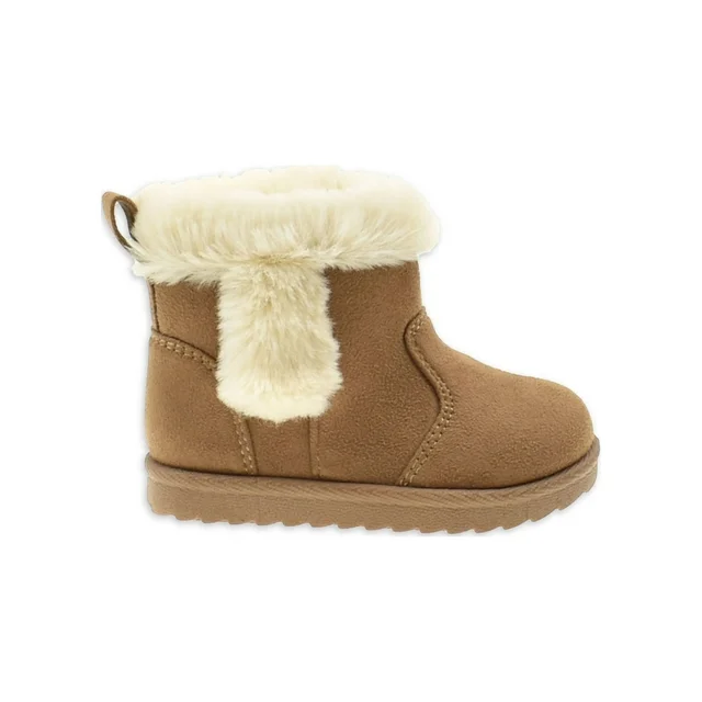 Baby Girl Faux Hook and Loop Closure Shearling Boot Sizes 2-6