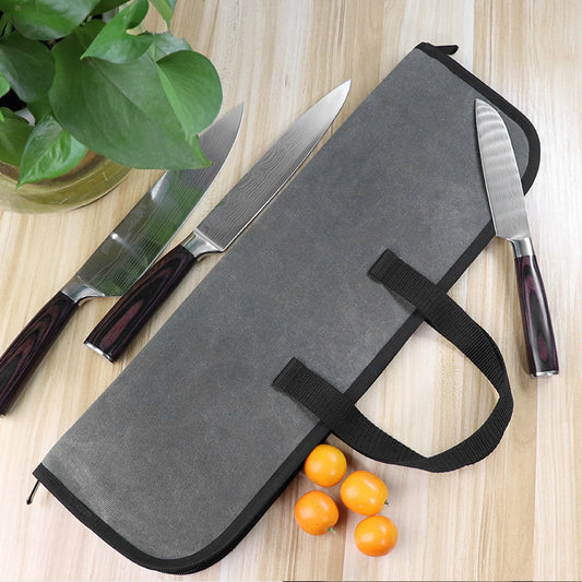 Knife Storage Bag Canvas Chef Knife Bag Portable Outdoor Picnic Tool Bag