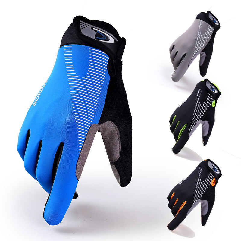 Summer Thin Breathable Cycling Sports Fitness Sun Protection Mountain Climbing Long Finger Gloves For Men And Women.