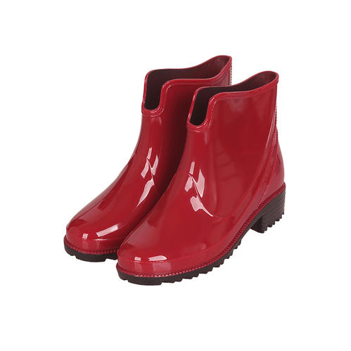 Women Solid Colored Anti Slip Water Resistant Rain Boots - WRB16677