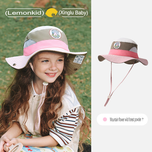 Children's Sun Hat Anti-UV Sun Hat Hiking Camping Outdoor Mountaineering Sun Hat for Boys and Girls