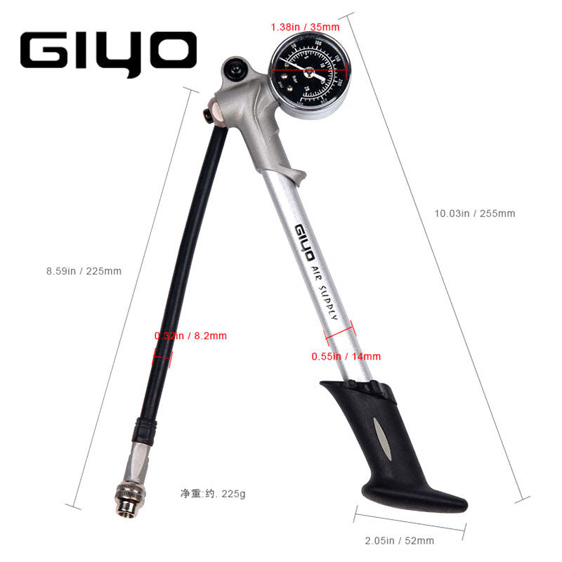 Mountain Bike Air Fork Pump Shock Absorber Bicycle Front Fork Pump High Pressure Portable Mini Accessory GS02D