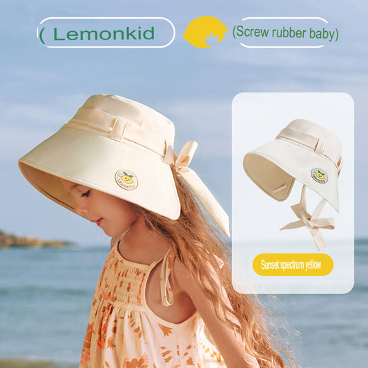 children's sun protection hat summer anti-UV beach baby sun hat boys and girls fisherman hat