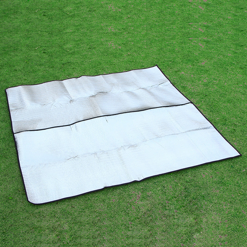 Outdoor Aluminum Foil Moisture-Proof Mat 3*3 Meters Outdoor Camping Tent Cooling Waterproof Mat Multi-Person Picnic Enlarged Picnic Mat