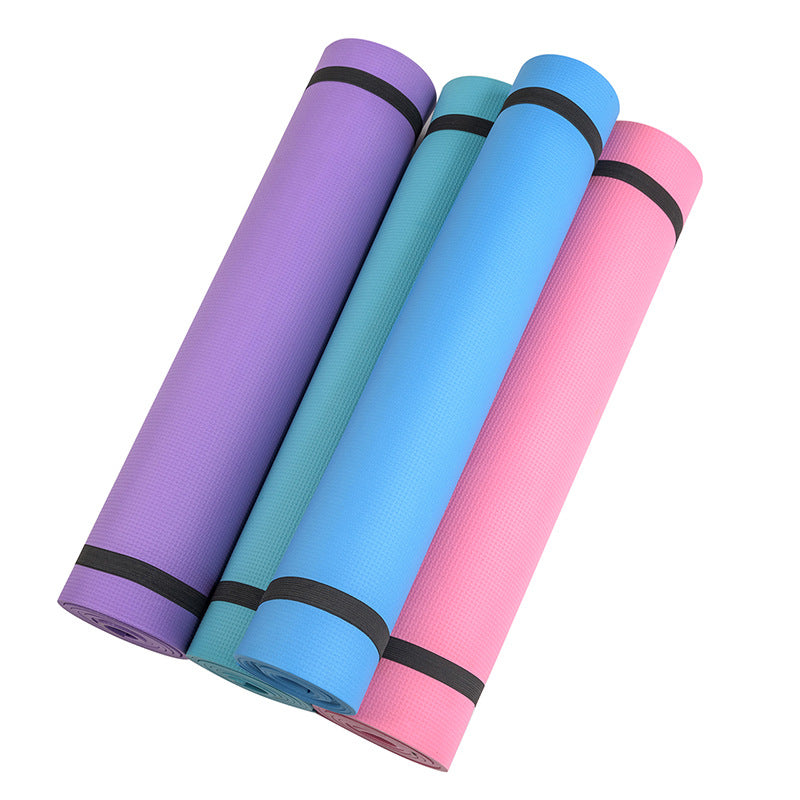 Yoga mat thousands of people sports outdoor camping moisture-proof mat 4mm purple fitness blanket manufacturer.