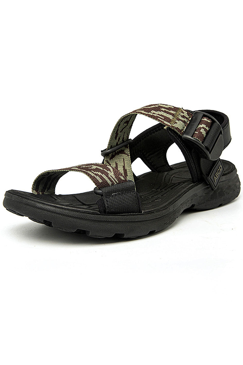 Men Fabulous Camouflage Pattern Flat Rubber Soled Easy Buckle Closure Lightweight Casual Sandal - MSD105636
