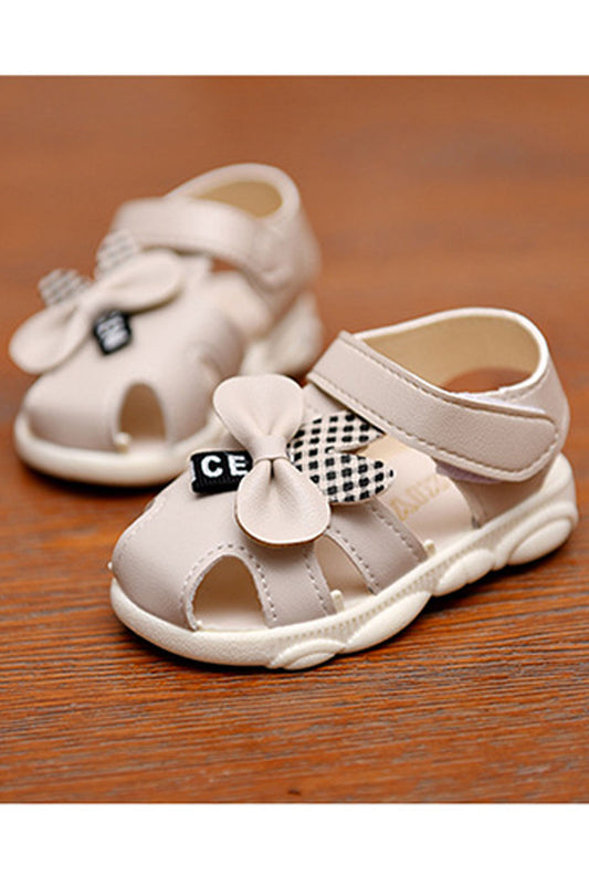 Baby Girls Comfortable Velcro Style Bow Decorated Soft Soled Sandals - BGSD107455