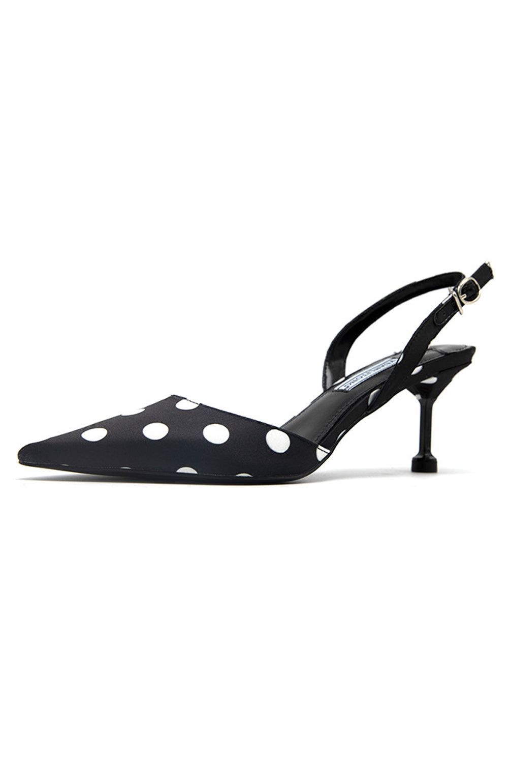 Women Pretty Polka Dotted Pointed Toe Comfy Heel Sandals - WSHP76318