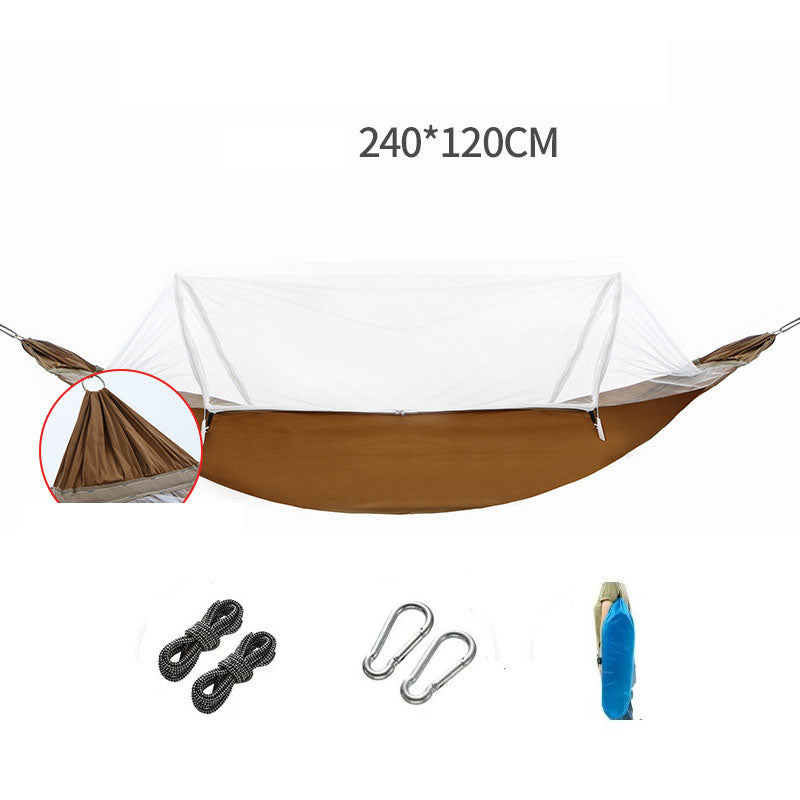 Hammock Outdoor Adult With Mosquito Net Anti-Rollover Single And Double Indoor And Outdoor Sleeping Children's Swing Anti-Mosquito Hammock