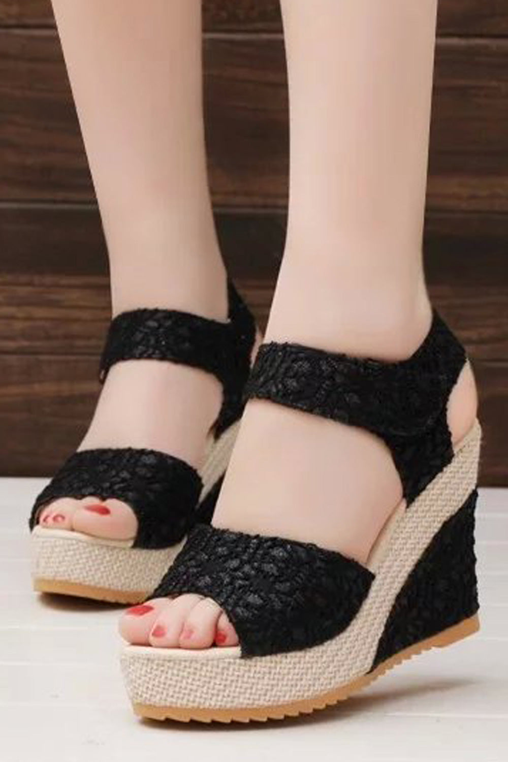 Women Thick High Heel Solid Colored Fish Mouth Summer Casual Sandals - WSHP105271