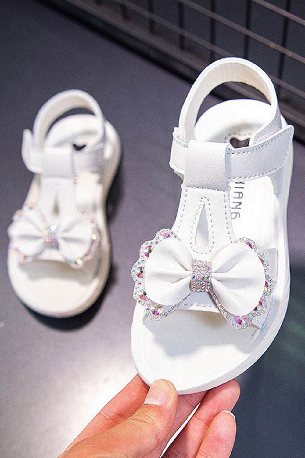 Youth Girls Comfortable Bow Decorated Solid Colored Summer Lovely Sandals - YGSD107214