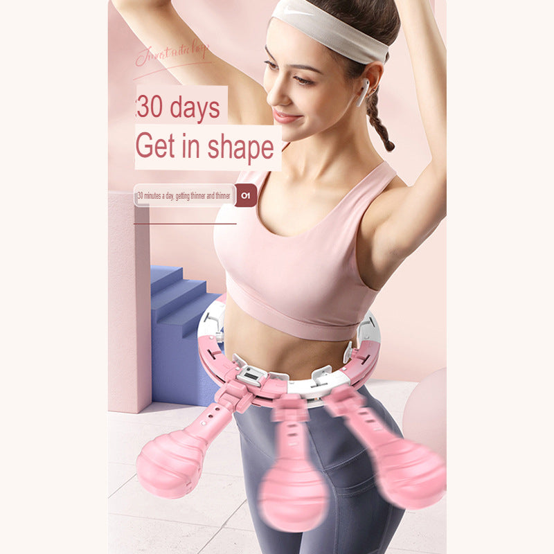 Carefully selected and counted smart hula hoop weights that won’t fall off, abdominal tightening and weight lifting, fitness-specific tool for women to slim down and beautify waist and belly