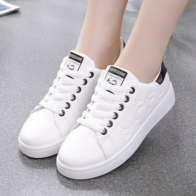 Women Comfortable Lace Up Round Toe Flat Rubber Surface Easy Solid Colored Elegant Outing Canvas Shoes - WSC15458