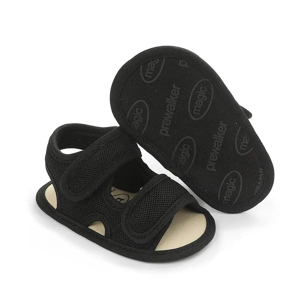 Summer Baby Boys Soild Breathable Anti-Slip Sandals Toddler Soft Soled Shoes - BBSD50734