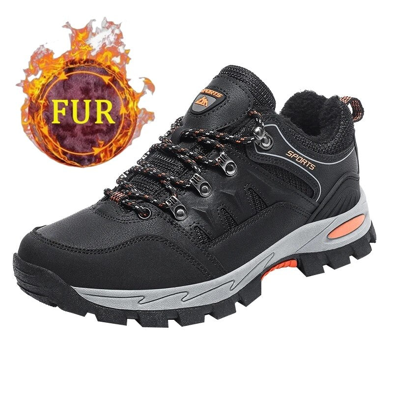 Women Winter Plush Warm Outdoor Snow Hiking Shoes High Quality Waterproof Ankle Sneakers - WHS50190