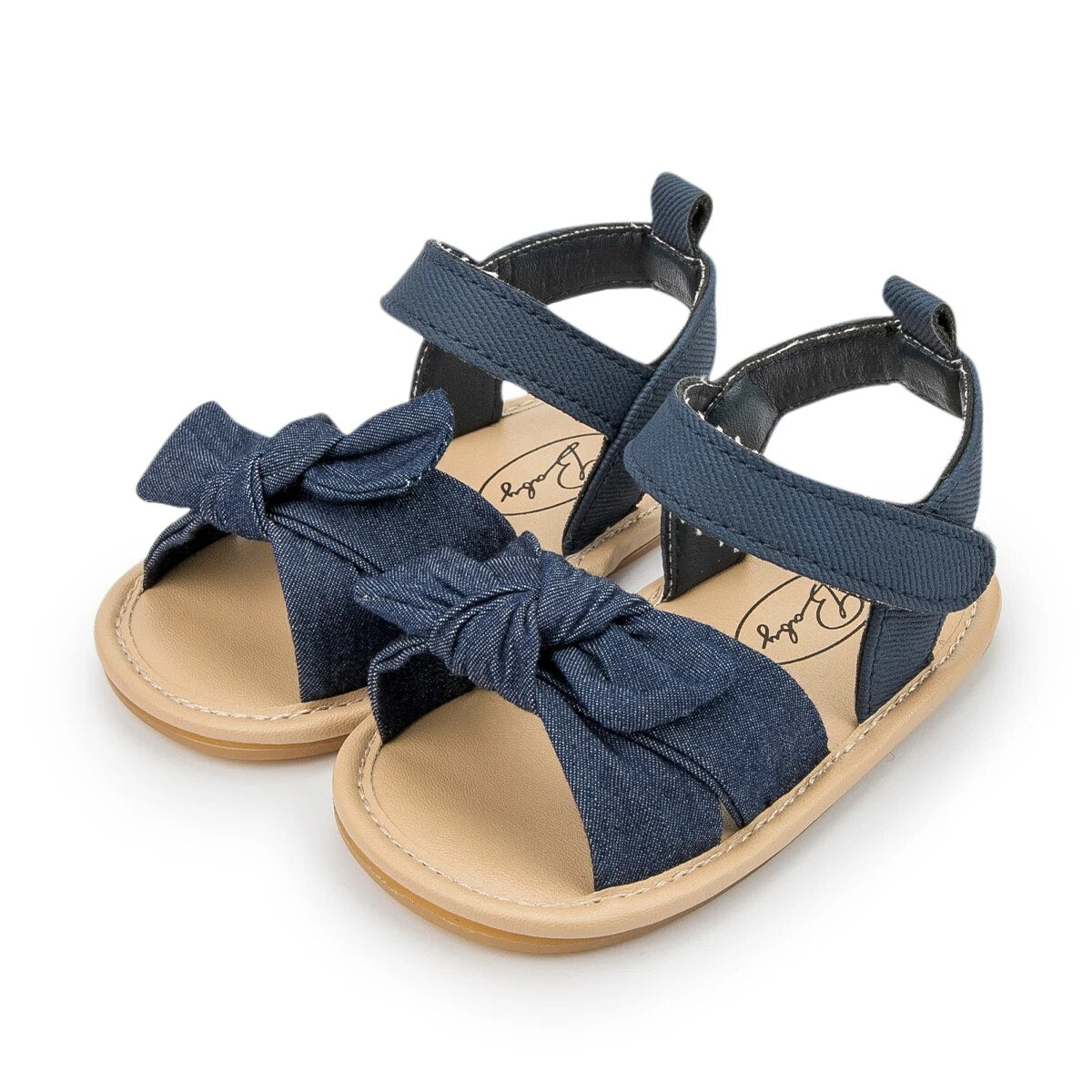 Baby Girl Summer Sandals Shoes Solid Anti-slip Soft Newborns Bow Classic First Walkers Infant Crib Shoes - BGSD50776