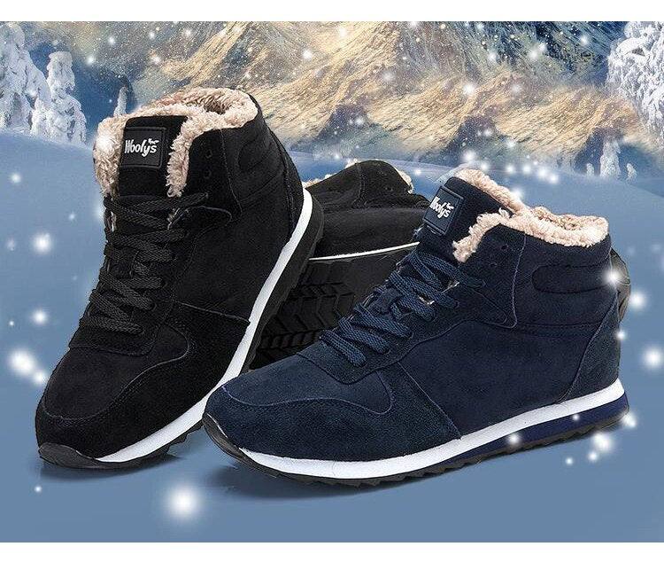 Men's Winter Shoes Fashion Snow Boots Shoes Plus Size Winter Sneakers Ankle Men Shoes - MSWRB50418