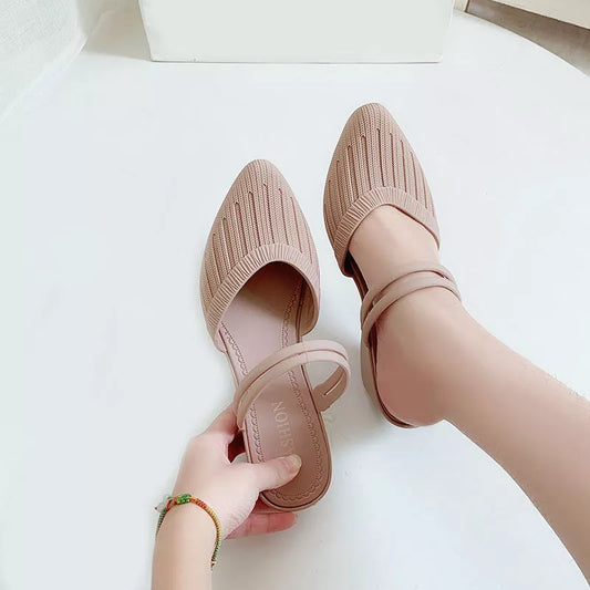 Women's Sandals Mules Slippers For Beach Shoes Close Toe Women Heels Strappy Wedges Plastic Sandals - WSD50223