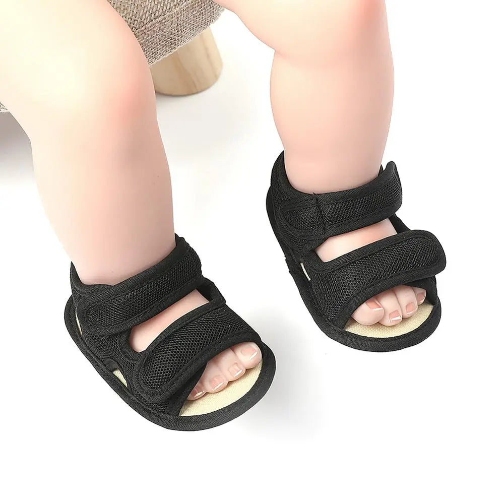 Summer Baby Boys Soild Breathable Anti-Slip Sandals Toddler Soft Soled Shoes - BBSD50734