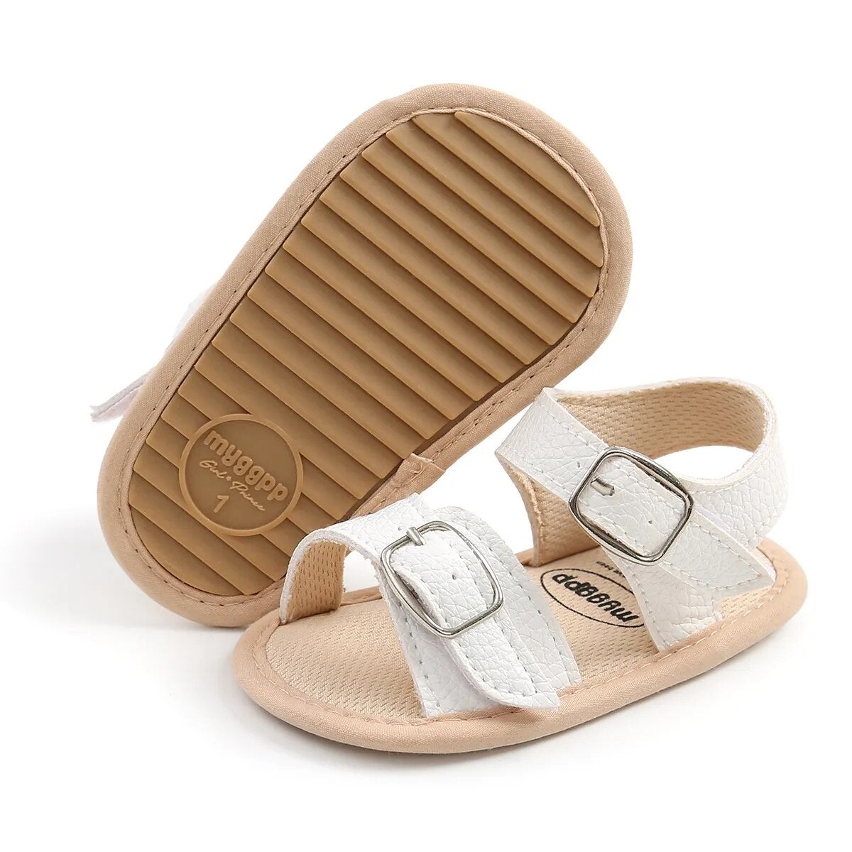 New Infant Baby Girl Shoes Toddler Flats Summer Sandal Flower Soft Rubber Sole Anti-Slip Crib Shoes - BGSD50784