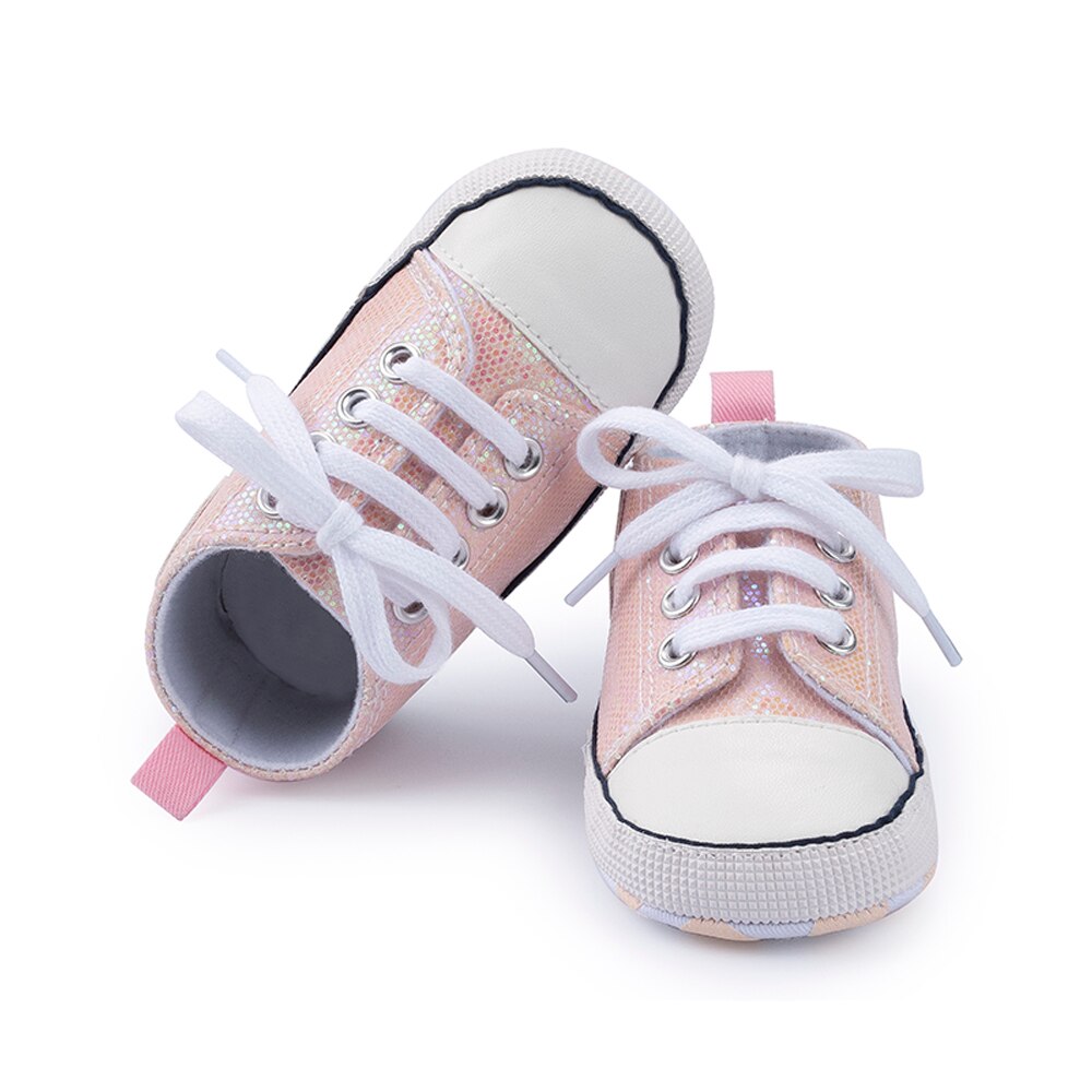 Baby Girl Shoes Star Flash Canvas Sneakers Multicolor Anti-Slip Sole Newborn Infant Shoes - TGSH50693