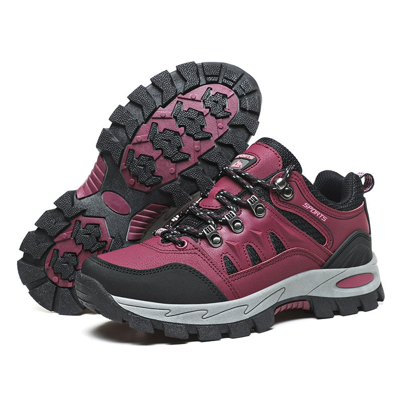 Women Outdoor Waterproof Climbing Walking Breathable Comfortable Casual Shoes - WHS50164