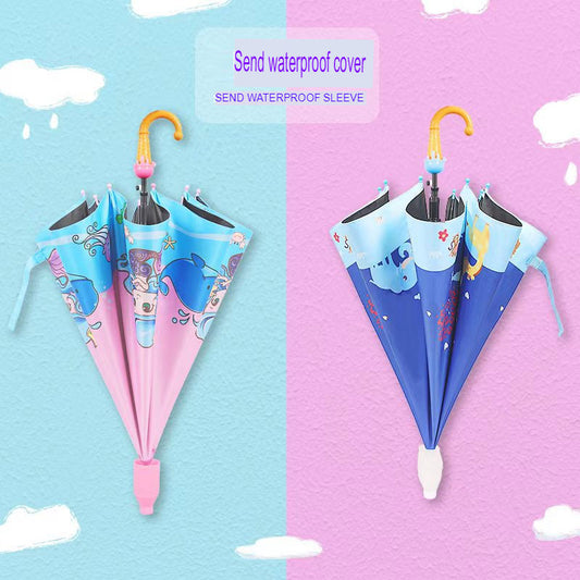 Children's umbrellas are ultra-light and cute, cartoon primary school students' princess umbrellas, windproof sunshade umbrellas, men's and women's children's umbrellas