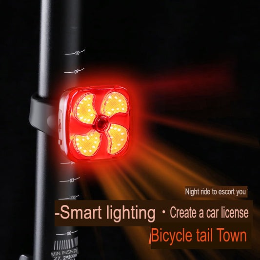 Bike tail light USB charging night riding flash warning light saddle light riding equipment flash