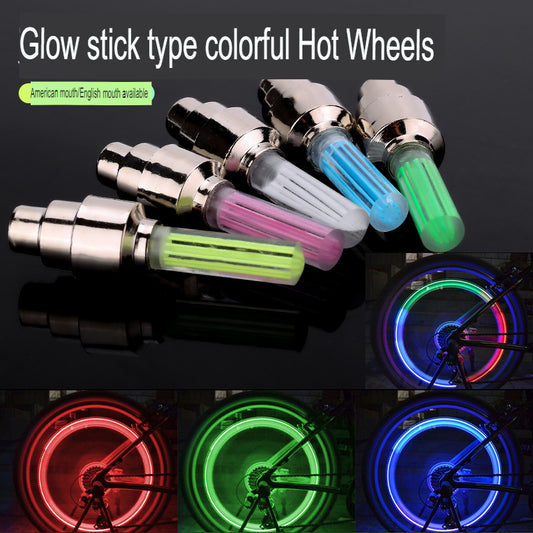Bicycle valve light, mountain bike valve light, Hot Wheels bicycle accessories, fluorescent stick type wheel tire light