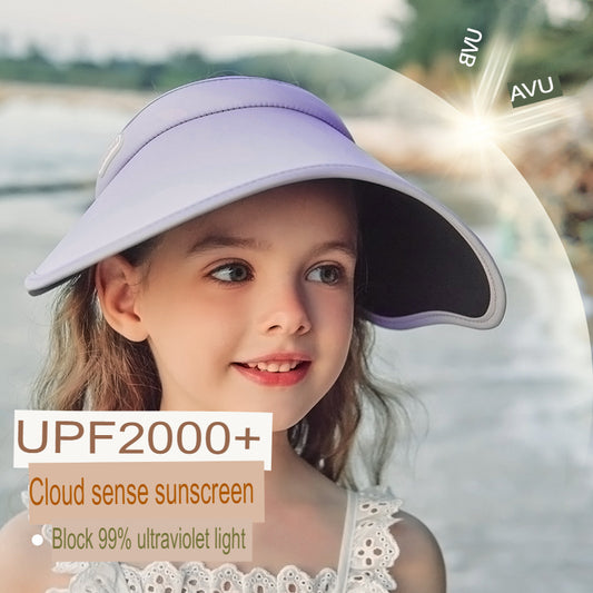 children's sun protection hat summer girls sun protection UV protection girl empty top hat children's sun hat