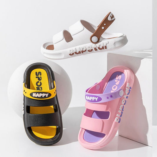 New Summer Boy Cartoon Children's Beach Shoes Girls Soft Soled Medium Children's Fashion Boys Sandals
