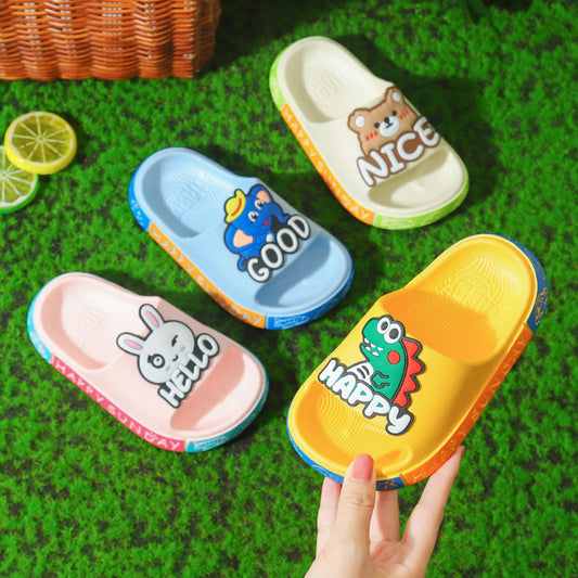 Children's slippers summer soft sole small and medium-sized children indoor cartoon cute boys home baby sandals slippers.