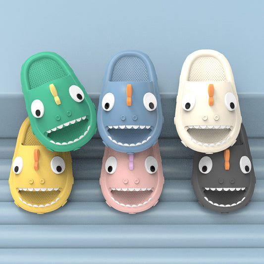 New children's sandals dinosaur non-slip thick-soled bathroom soft-soled home boys child cartoon sandals