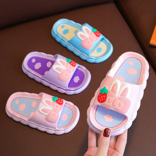 Parent-child bow children's slippers summer girls' slippers boys cartoon home girls cute non-slip slippers