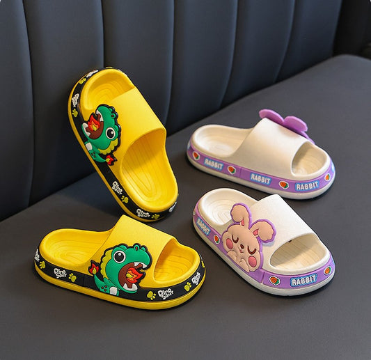Children, girls, parent-child cartoon slippers, full of cuteness, soft, wear-resistant, non-slip, bathing slippers