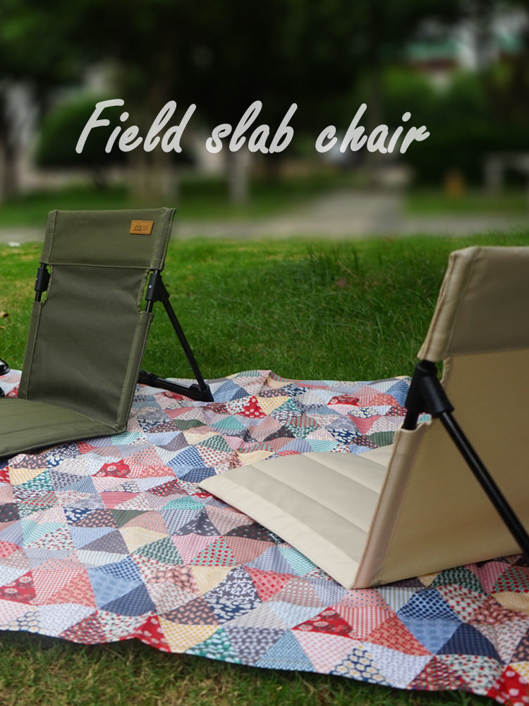 Outdoor Camping Backrest Cushion Chair Portable Folding Chair Tent Leisure Chair Balcony Park Lawn Picnic Chair