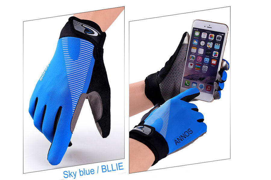 Summer Thin Breathable Cycling Sports Fitness Sun Protection Mountain Climbing Long Finger Gloves For Men And Women.