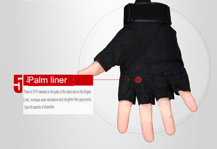 Spring And Autumn Men's Tactical Non-Slip Sports And Fitness Outdoor Sun Protection Anti-Slip Half-Finger Full-Finger Gloves