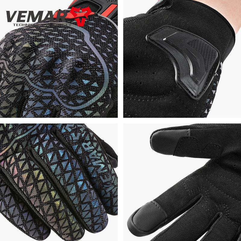 Spring And Summer Motorcycle Riding Gloves For Men And Women, Tpu Protective Shell, Anti-Fall, Breathable, Four-Season Equipment For Motorcycle Riders