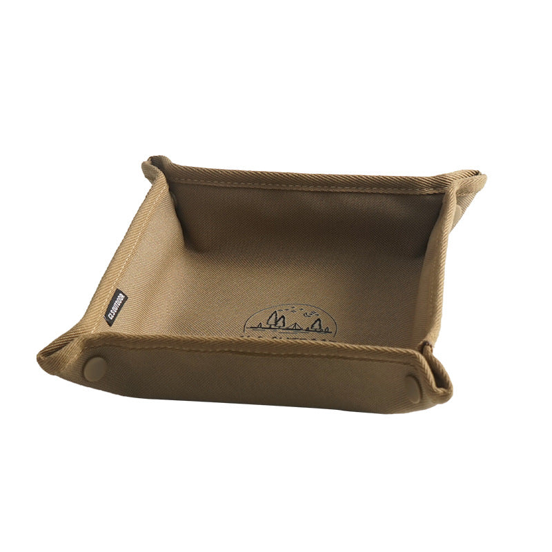 Outdoor Camping Storage Tray Home Travel Storage Box Camping Portable Folding Square Debris Storage Tray
