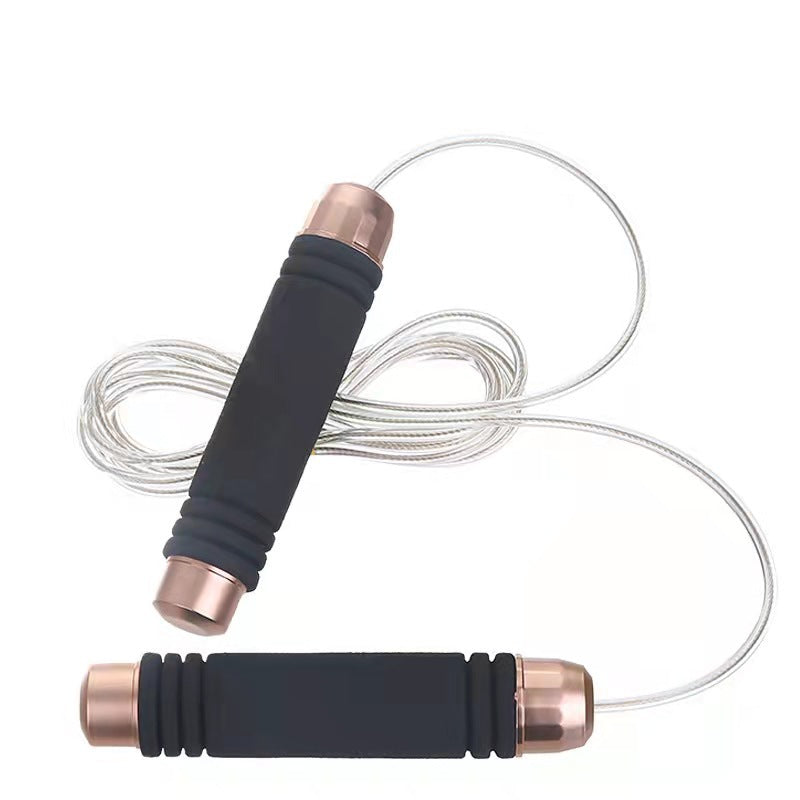 Removable weight-bearing gold-plated steel wire skipping rope for men and women fitness sports primary and secondary school students high school entrance examination training skipping rope .