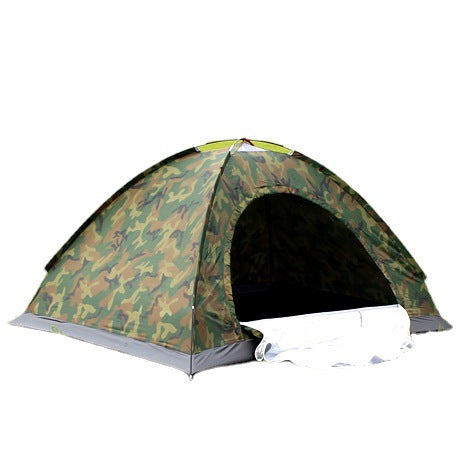 Outdoor double manual portable military camouflage outdoor camping tent gift tent hiking and cycling ultra-light tent