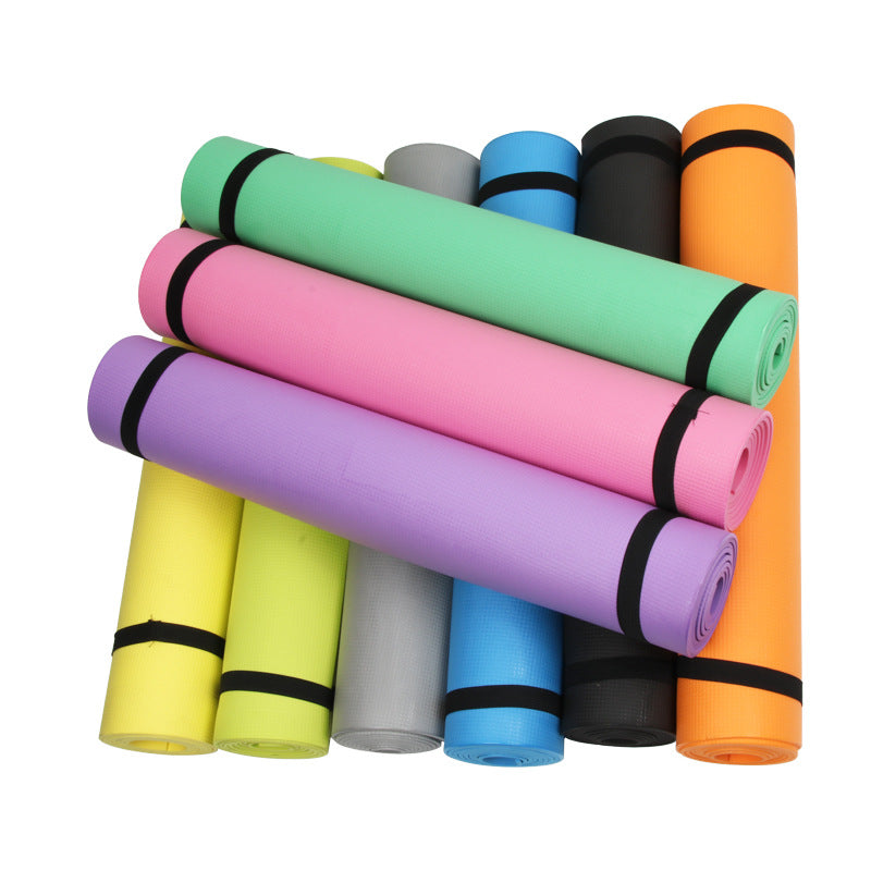 Yoga mat thousands of people sports outdoor camping moisture-proof mat 4mm purple fitness blanket manufacturer.