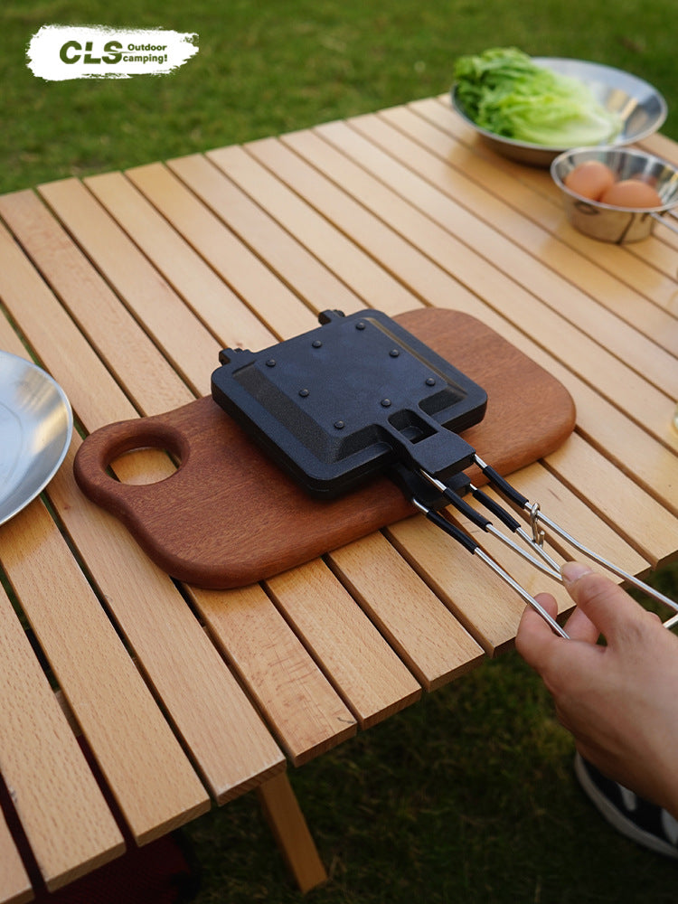 Portable Folding Sandwich Pan Multifunctional Outdoor Home Breakfast Non-Stick Frying Pan Picnic Bread Frying Pan